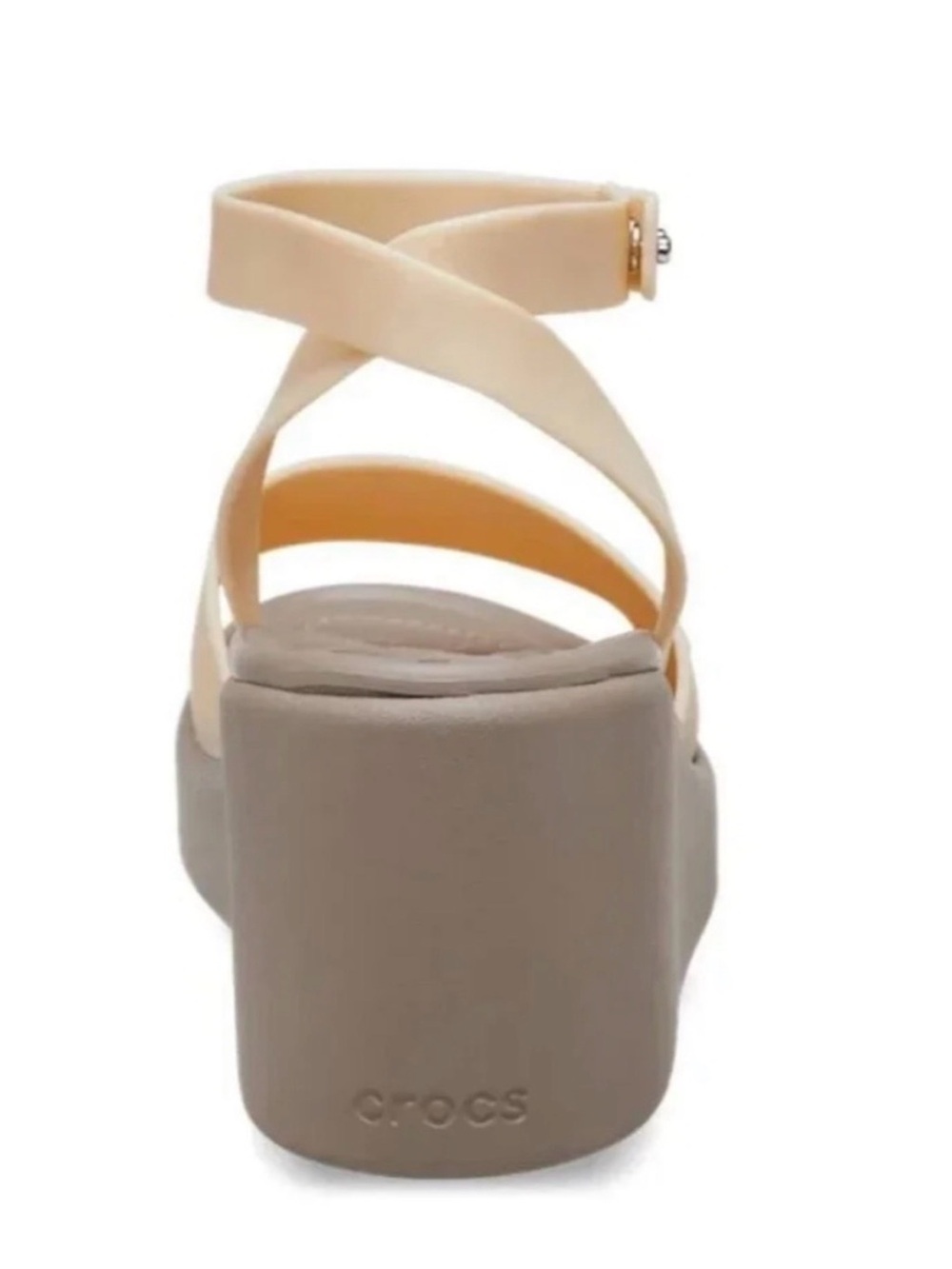 CROCS Brooklyn Ankle Strap Wedge Sandals Shitake Sz 8 - Picture 3 of 7